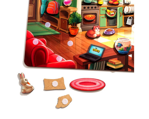 Деревянный пазл-вкладыш "Наведи порядок в комнате и накорми Ваню" (ПСД271) PSD271