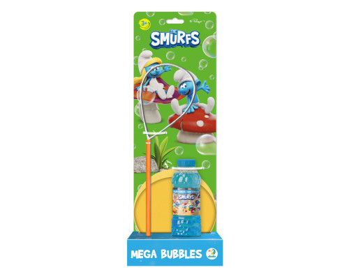 Мыльные пузыри "Mega Bubbles с тарелкой The Smurfs" 200637 объем 450 мл