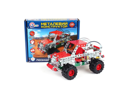 Детский Конструктор металлический "Внедорожник" ТехноК 4913TXK, 248 деталей