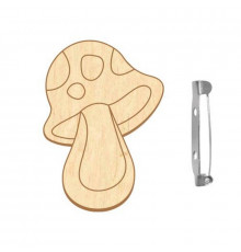 Заготовка брошки для розфарбовування "Веселий мухомор" FDZB-098