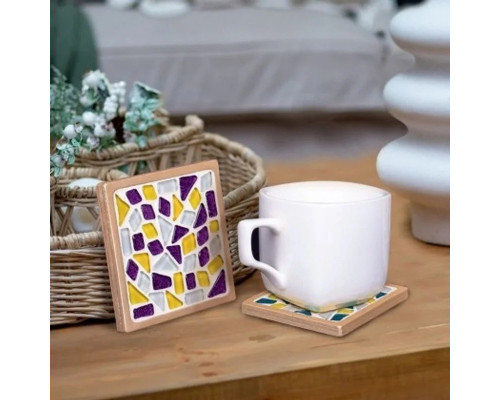 Набір для скляної мозаїки "Підставки для чашок" MA1002 квадратні