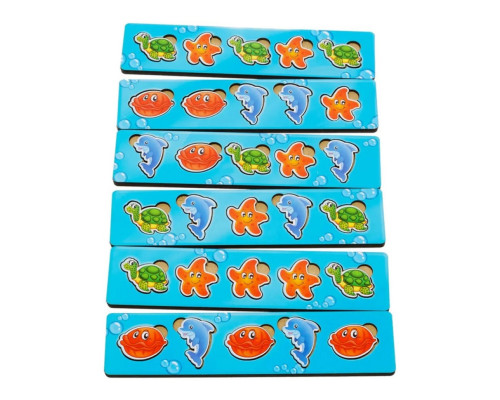 Деревянная настольная игра "Морские жители-2" Ubumblebees (ПСД004) PSD004 сортер-комодик