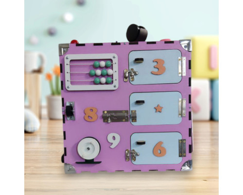 Развивающая игрушка Бизикуб Temple Group TG200132 30х30х30 см Розовый