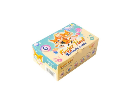 Набір пальчикових фарб 840602, 6 кольорів по 40 мл