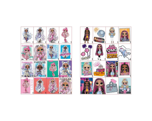 Розмальовка зі стікерами "OMG" LCB31, 16 сторінок, формат А4