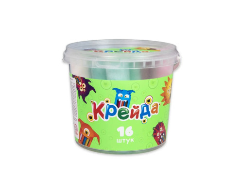 Дитячий набір Крейда Велика кругла Strateg 50103 у відрі 16 шт
