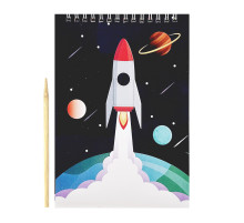 Скретчбук "Космос" 20-8807-WH-1 на спирали, 10 листов, 14х20 см