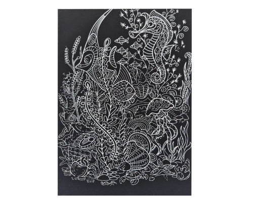 Скретчбук "Космос" 20-8807-WH-1 на спіралі, 10 аркушів, 14х20 см