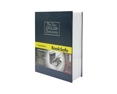 Сейф-книга с ключом для хранения KBS-803(Blue) большая, 26,5х20х6,5 см