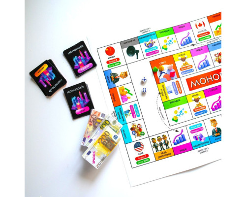 Настільна економічна гра Монополія 10120186 ігрове поле, картки, фішки