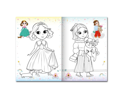 Дитяча розмальовка "Принцеси" РМ-77-05 з маскою