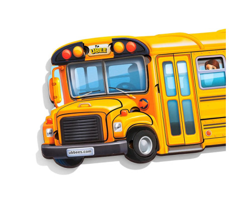 Деревянный пазл-вкладыш "Школьный автобус" (ПСД270) PSD270