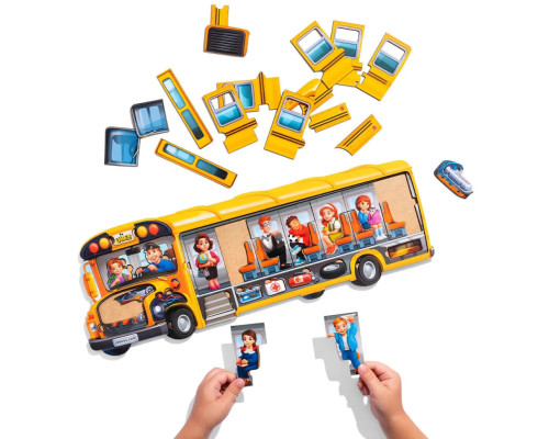 Деревянный пазл-вкладыш "Школьный автобус" (ПСД270) PSD270