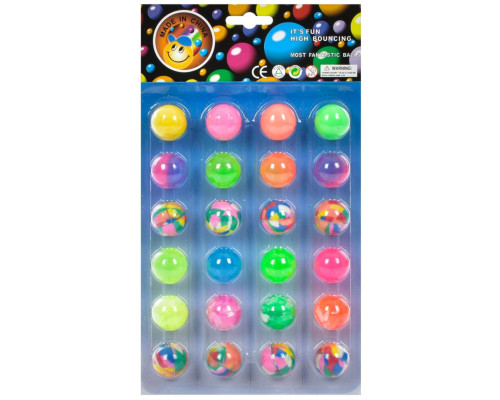 Мяч прыгунчик MS 0906-3 размер 3,2 см 24 штуки