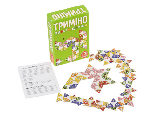 Настольная игра Тримино (Супердомино) Arial 911081, 56 фишек