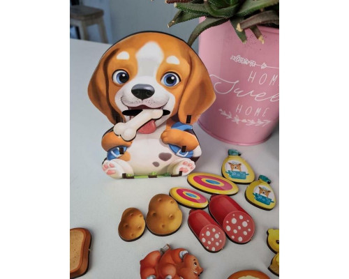 Настольная развивающая игра "Накорми собачек" Ubumblebees (ПСФ113) PSF113 пазл-сортер