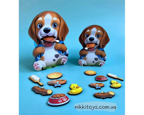 Настольная развивающая игра "Накорми собачек" Ubumblebees (ПСФ113) PSF113 пазл-сортер