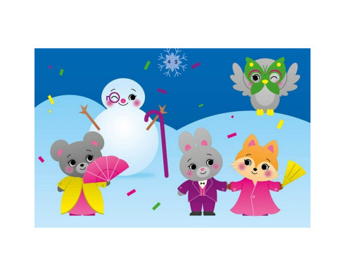 Набір для творчості "Аплікації наліпками Єнот" 1655003, 30 наліпок