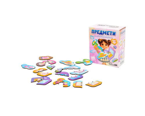 Дерев'яний магнітний пазл "Предмети" Puz-22931, 24 елемента