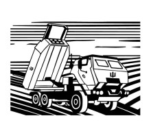 Картина-трафарет для розфарбовування піском А4 "М142 HIMARS" Т-а4190