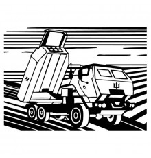 Картина-трафарет для розфарбовування піском А4 "М142 HIMARS" Т-а4190