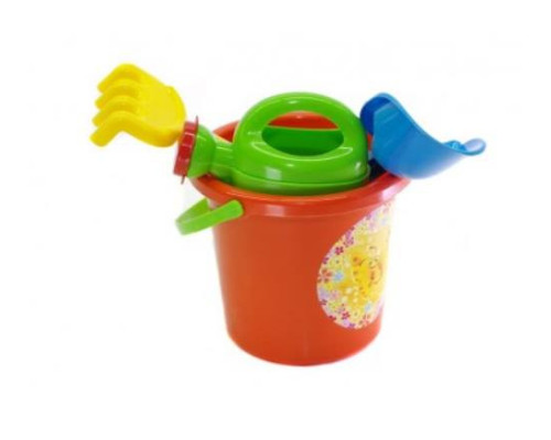 Ігровий набір для пісочниці №1 013555 з відерцем  Помаранчевий