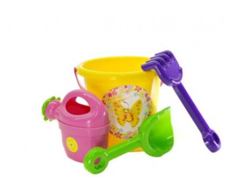 Ігровий набір для пісочниці №1 013555 з відерцем  Жовтий