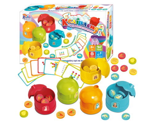 Дитяча навчальна гра "Колірленд" 56703-4F 20 карток, 5 боксів-будиночків