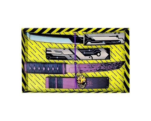 Набор ножей сувенирных деревянных SO-2 "TANTO ТРАНЗИСТОР & TANTO РЕСТЛЕСС" SO2-9-B