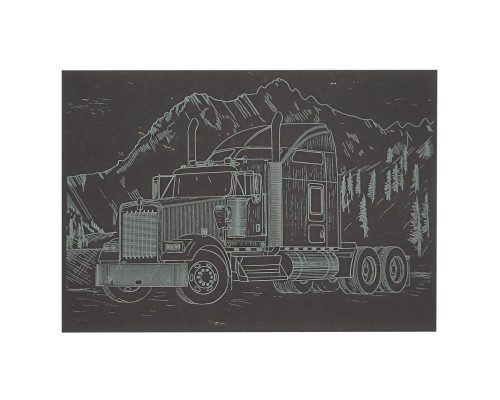 Гравюра А5 "Вантажівка" ГрА5з-5 економ варіант у пакеті 21 х 14,8 см