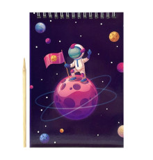 Скретчбук "Космос" 20-8807-WH-2 на спіралі, 10 аркушів, 14х20 см