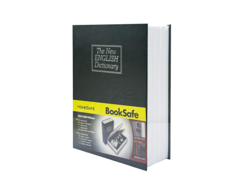 Сейф-книга с ключом для хранения KBS-803(Black) большая, 26,5х20х6,5 см