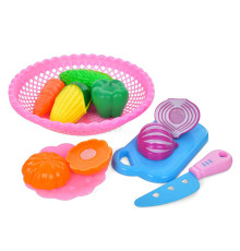 Дитячий ігровий набір "Продукти" S073(Pink) на липучці, овочі