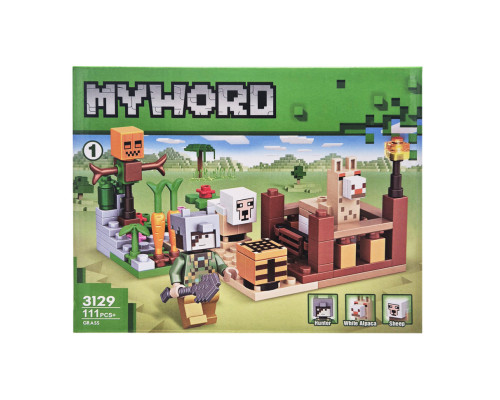 Конструктор детский Майнкрафт Grass 3129-1 пластик, 111 деталей