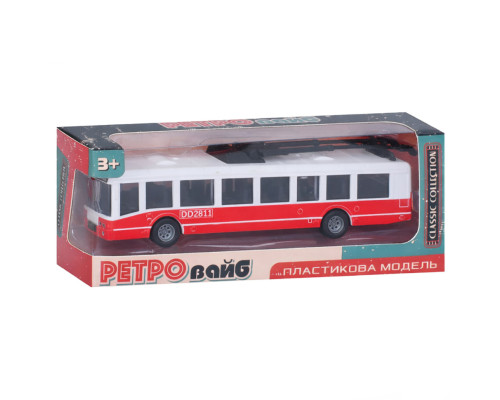 Іграшковий інерційний тролейбус 6336(Red) гумові колеса, 17 см