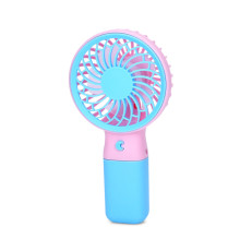 Портативный ручной вентилятор MK 5609(Blue) с подставкой, 15,5 см, USB