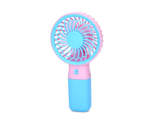Портативный ручной вентилятор MK 5609(Blue) с подставкой, 15,5 см, USB