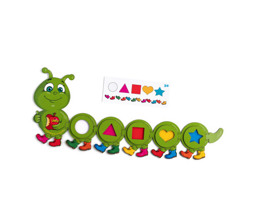 Развивающая игра "Гусеница Собери по образцу" (ПСД245) PSD245 с карточками