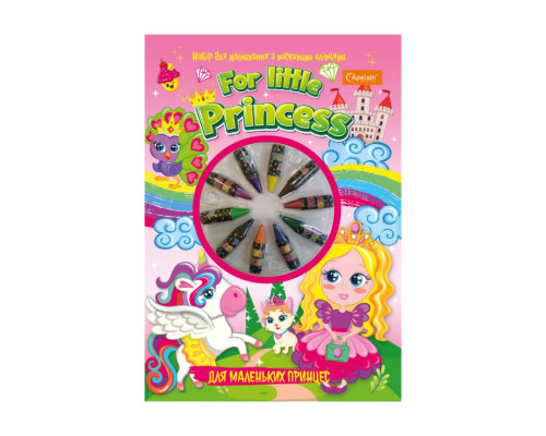 Набір для малювання з восковими олівцями НТ-06 Для Маленьких Принцес