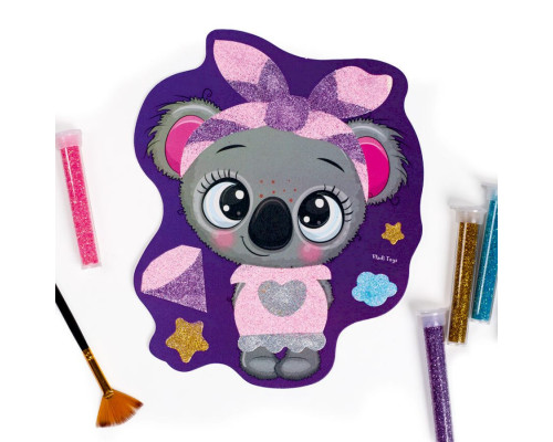 Набор для творчества "Glitter Art Блестящие зверята" VT4501-11, 5 флаконов с глиттерами