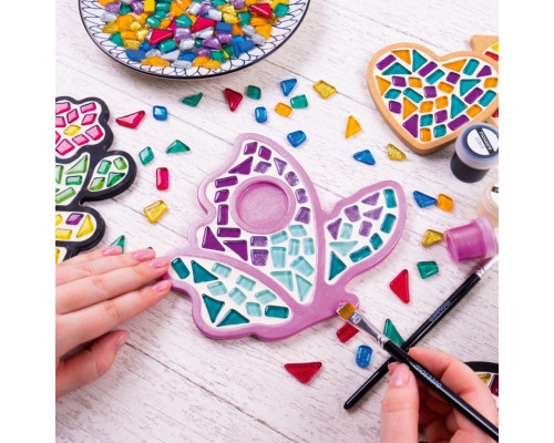 Детский набор для творчества хрустальная мозаика "Подсвечник-Бабочка" MA1004