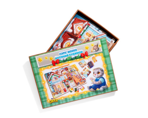 Пазл детский деревянный "Кошкин дом" (ПСД249) PSD249, 176 элементов