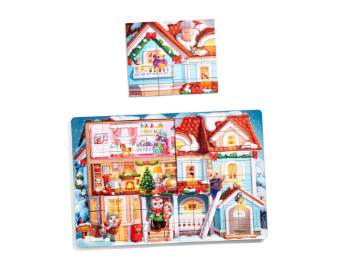 Пазл детский деревянный "Кошкин дом" (ПСД249) PSD249, 176 элементов