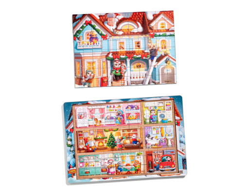 Пазл детский деревянный "Кошкин дом" (ПСД249) PSD249, 176 элементов