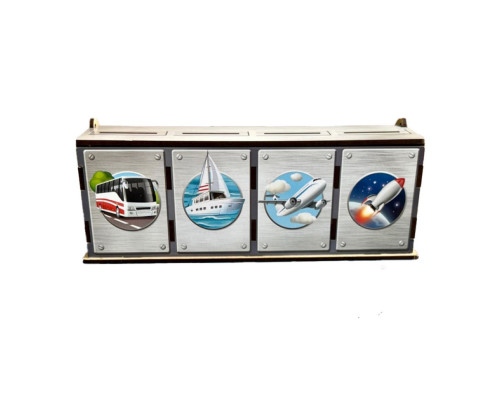 Настольная развивающая игра "Виды транспорта" Ubumblebees (ПСФ109) PSF109 комодик-сортер