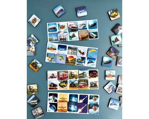 Настольная развивающая игра "Виды транспорта" Ubumblebees (ПСФ109) PSF109 комодик-сортер