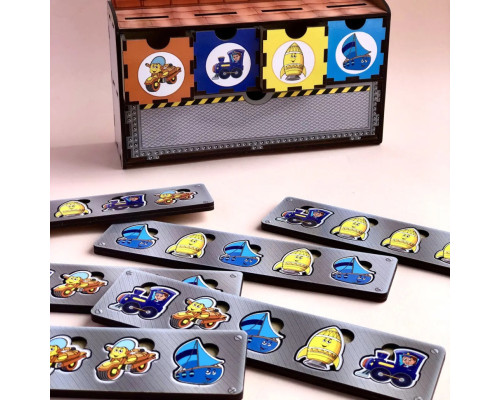 Деревянная настольная игра "Транспорт-2" Ubumblebees (ПСД006) PSD006 сортер-комодик