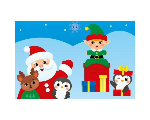 Набор для творчества "Аппликации наклейками Снеговичок" 1655006, 30 наклеек