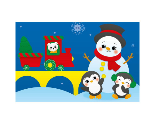 Набор для творчества "Аппликации наклейками Снеговичок" 1655006, 30 наклеек