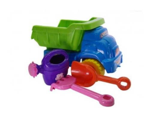 Ігровий набір для пісочниці №2 013565 з лійкою  Блакитний/Салатовий